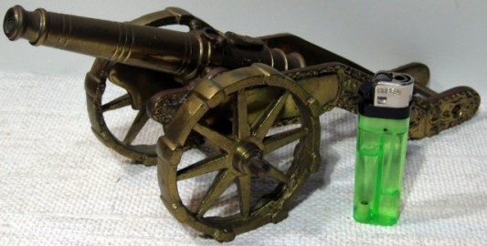 CAÑON MINIATURA BRONCE 27CMS